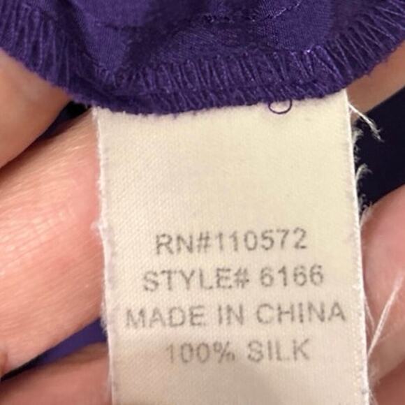 Twelfth Street By Cynthia Vincent Y2K Silk Slip Dress Purple Jewel Tone Small - Picture 10 of 11